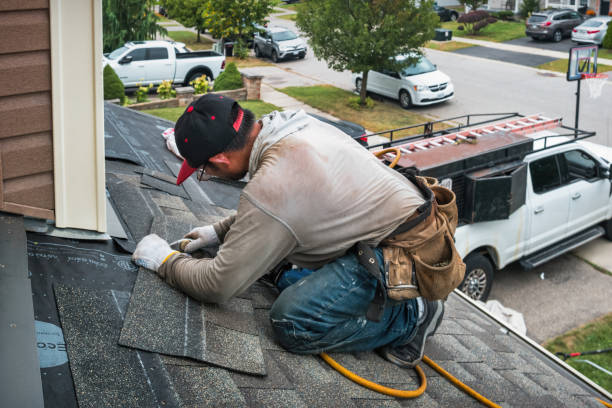 Professional Roofing technician working in Valdese, NC